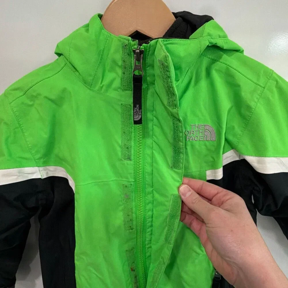 North Face Kids 2-in-1 Jacket‎ Size 5 Green Black